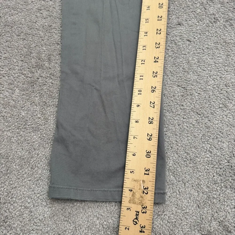 Zara Man Basic Collection Chino Pants Men 34 Gray Straight Leg Flat Front Cotton